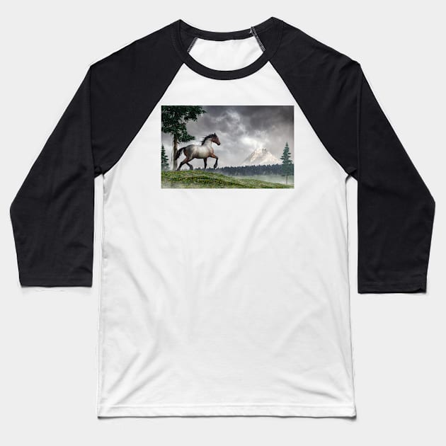 Journey to the Lost Mountain Baseball T-Shirt by DanielEskridge